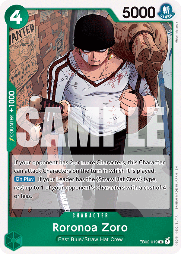 EB02-019 | R | CHARACTER Roronoa Zoro
