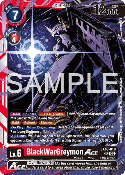 Sinister Order EX10-010 BlackWarGreymon ACE