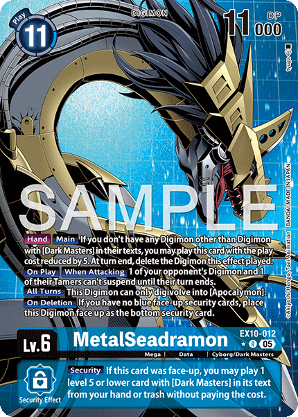 Sinister Order EX10-012 MetalSeadramon Alternative Art