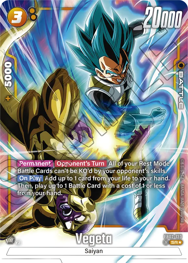 Blazing Aura FB02-133 Vegeta Parallel