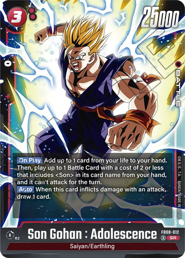 FB08-012 SR Son Gohan : Adolescence