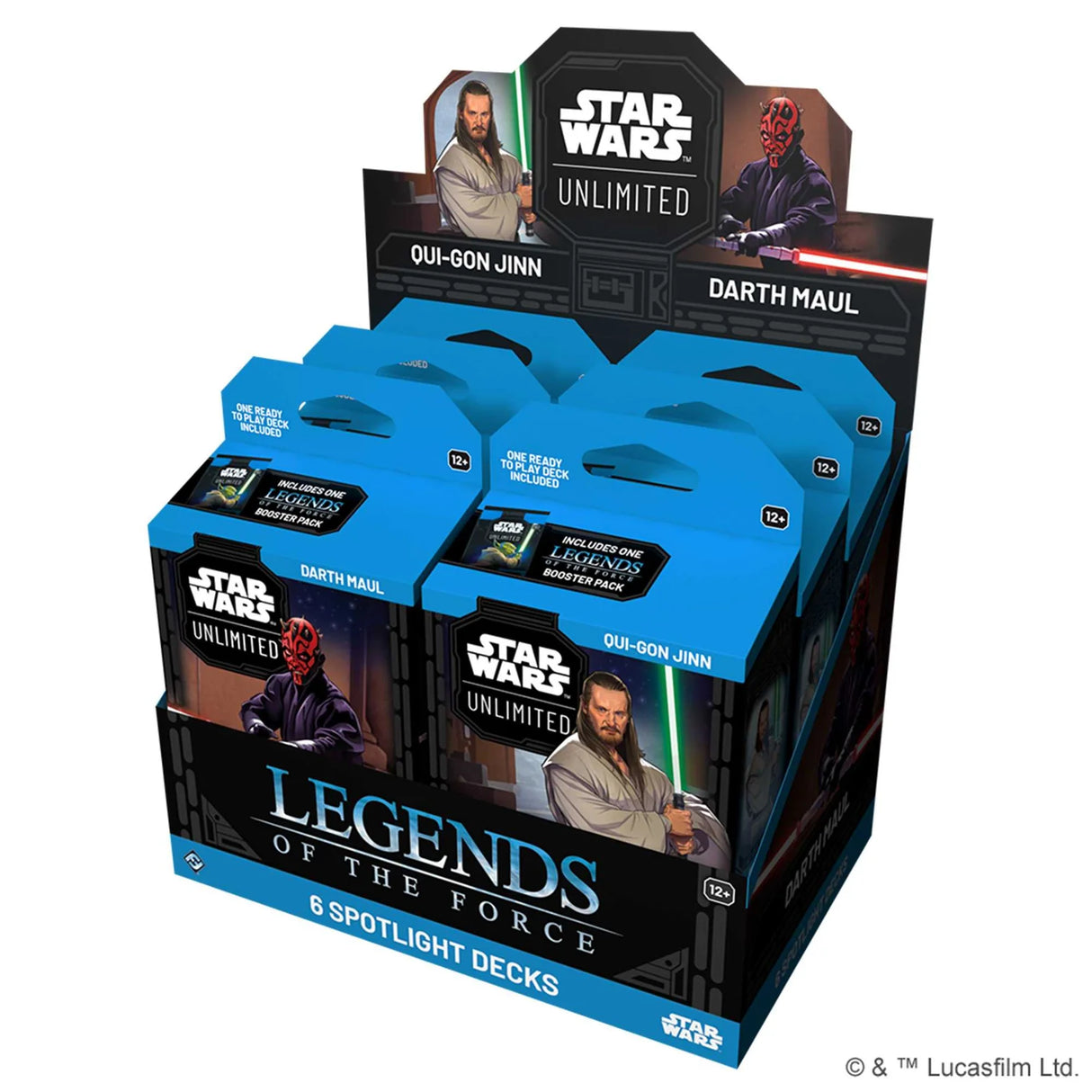 Star Wars: Unlimited Spotlight Deck - Darth Maul & QuiGonJinn - Legends of the Force Bundle