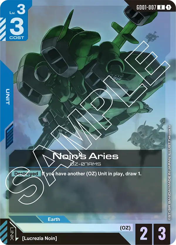 Newtype Rising GD01-007 Noin's Aries