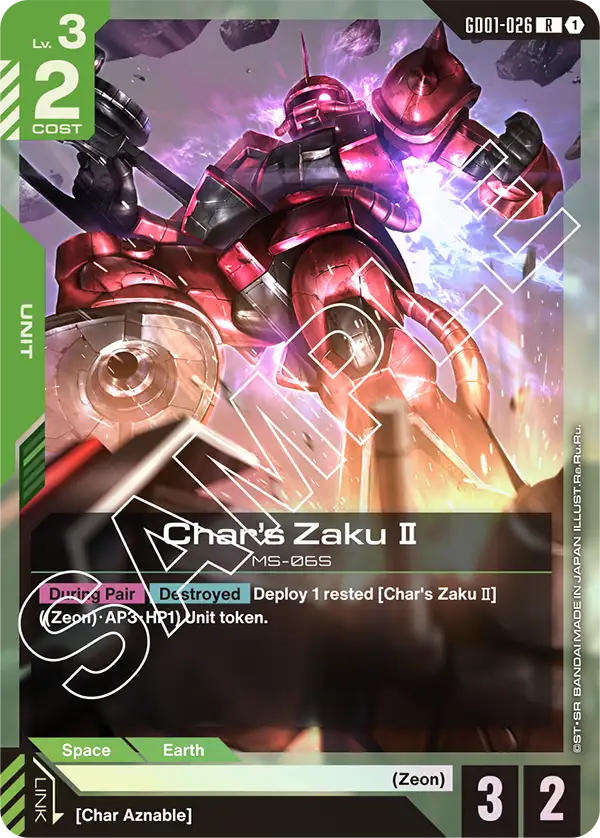 Newtype Rising GD01-026 Char's Zaku Ⅱ