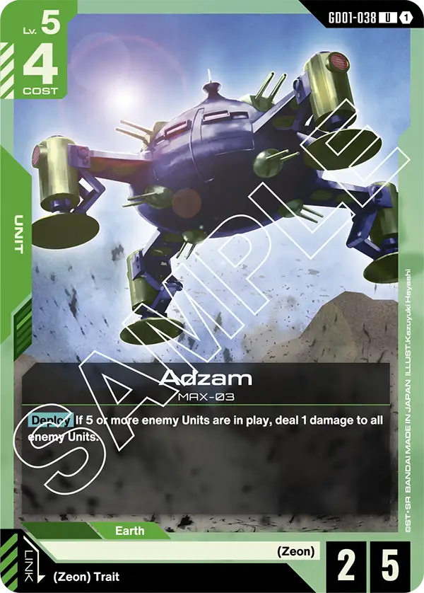 Newtype Rising GD01-038 Adzam