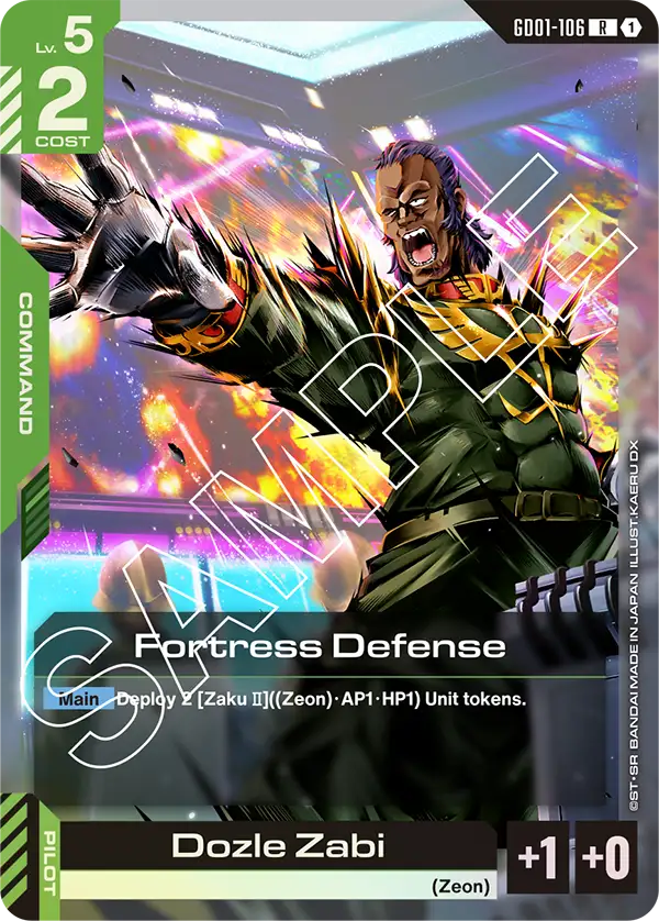 Newtype Rising GD01-106 Fortress Defense