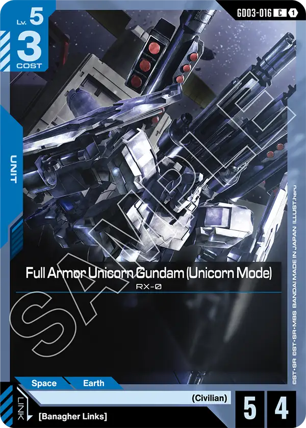 Steel Requiem GD03-016 Full Armor Unicorn Gundam (Unicorn Mode) C
