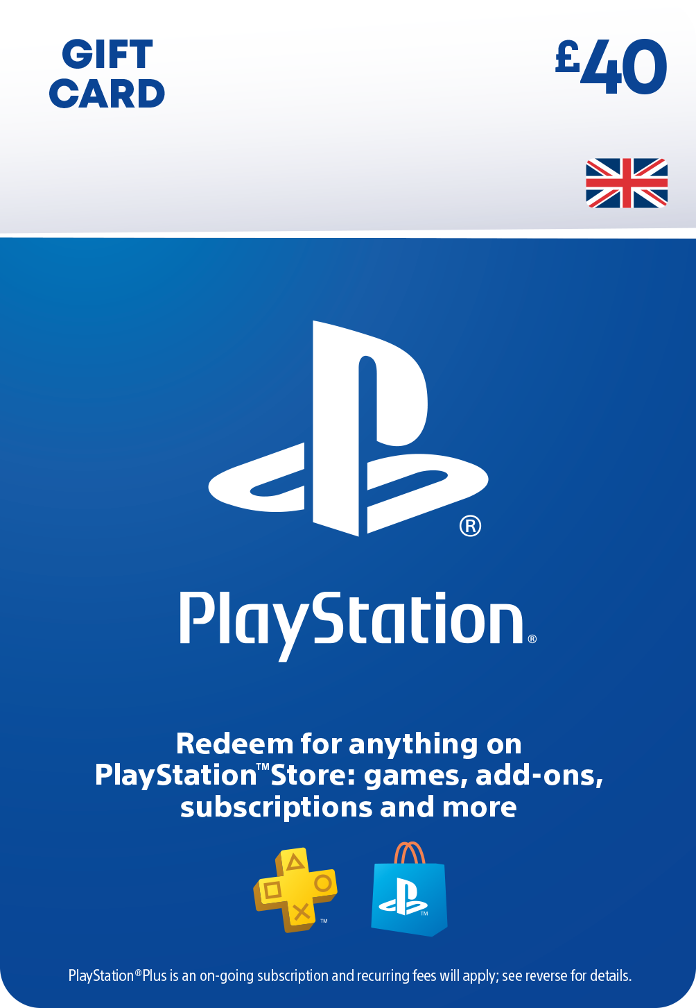 PlayStation Store Gift Card - £40.00 UK Region
