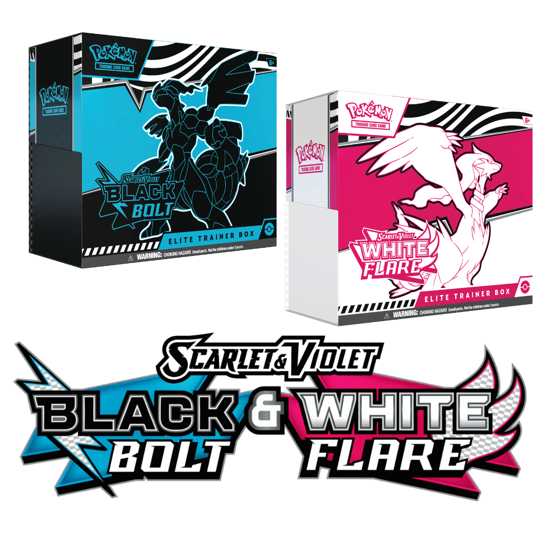Pokémon TCG: Scarlet & Violet 10.5 - White Flare - Black Bolt - Elite Trainer Box Bundle
