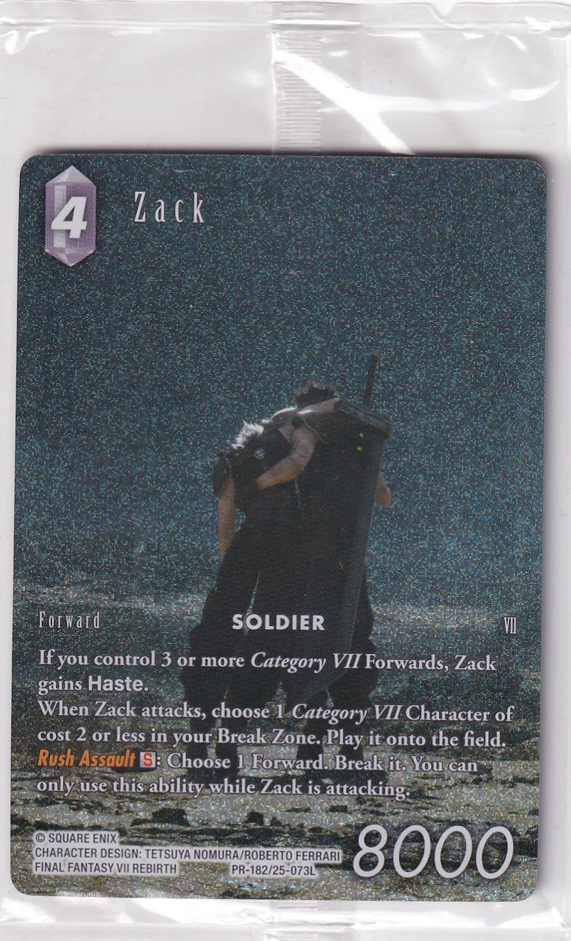 Final Fantasy TCG - Opus XXV - PR-182/25-073L Zack Box Topper