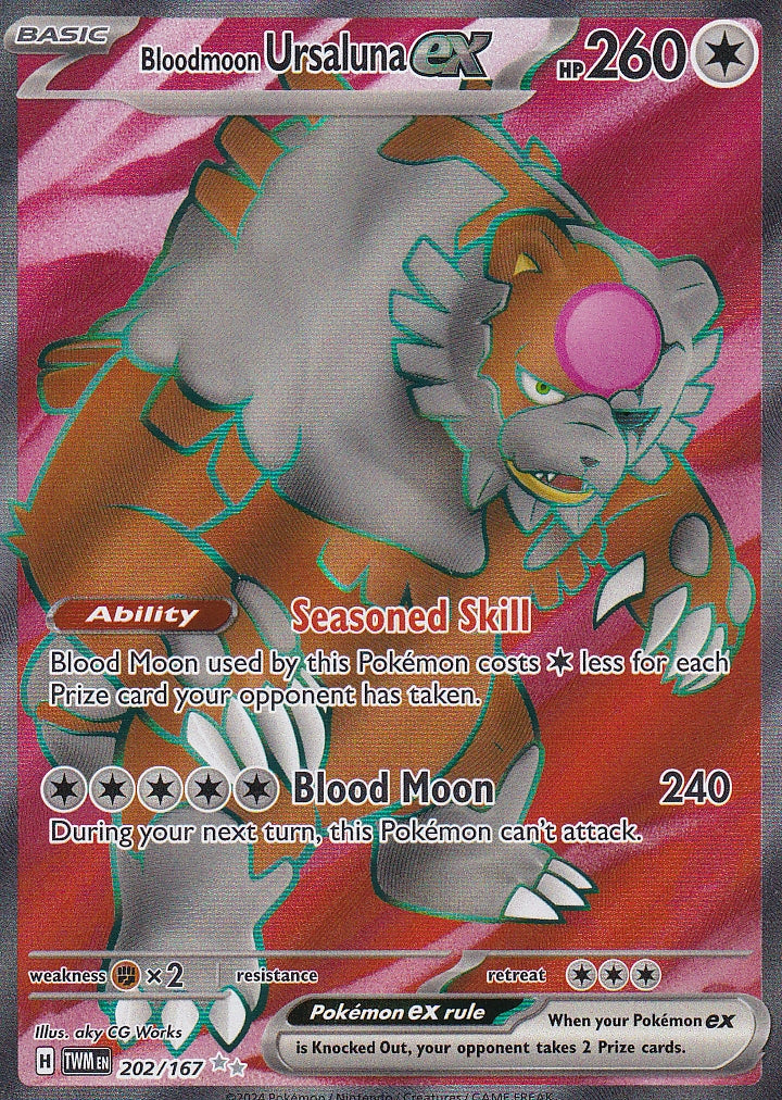 Scarlet & Violet Twilight Masquerade 202/167 Bloodmoon Ursaluna ex