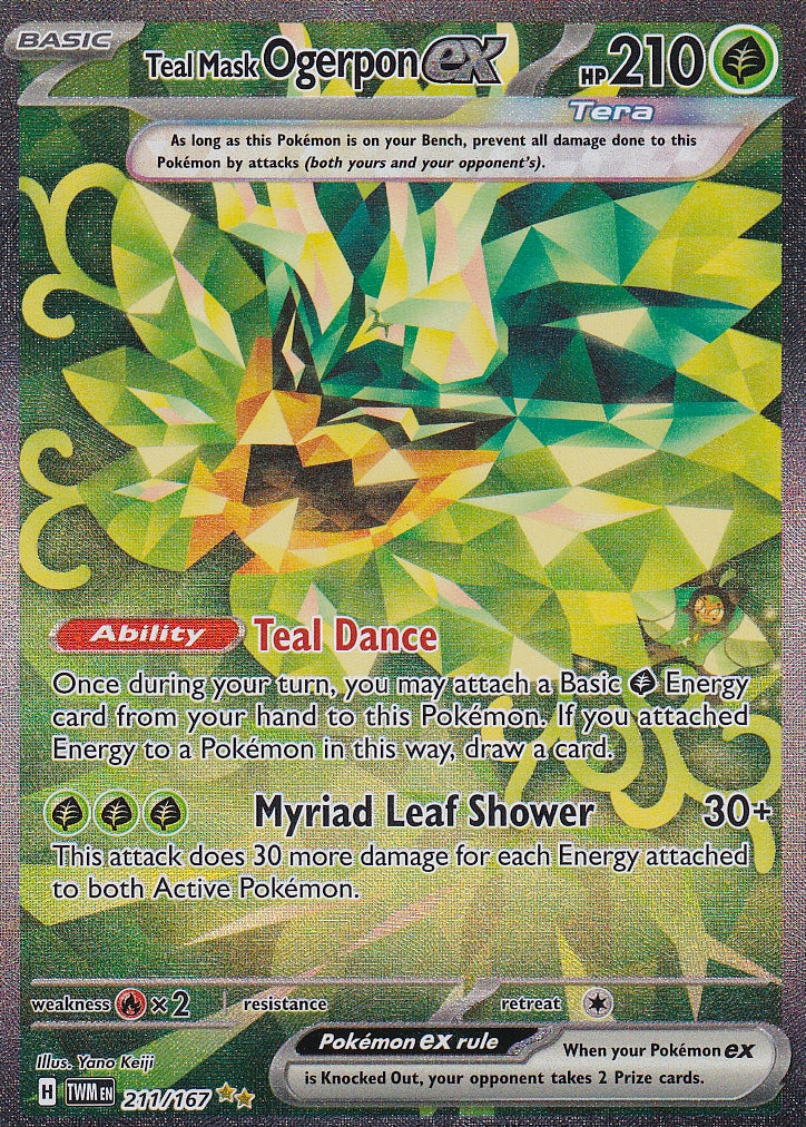 Scarlet & Violet Twilight Masquerade 211/167 Teal Mask Ogerpon ex