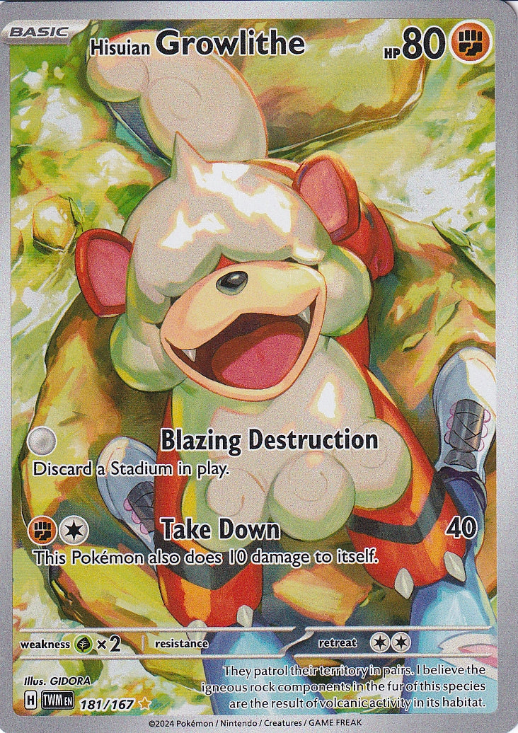 Scarlet & Violet Twilight Masquerade 181/167 Hisuian Growlithe