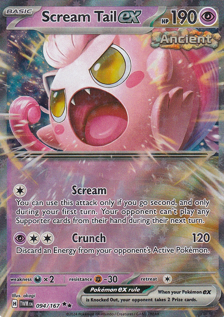 Scarlet & Violet Twilight Masquerade 094/167 Scream Tail ex