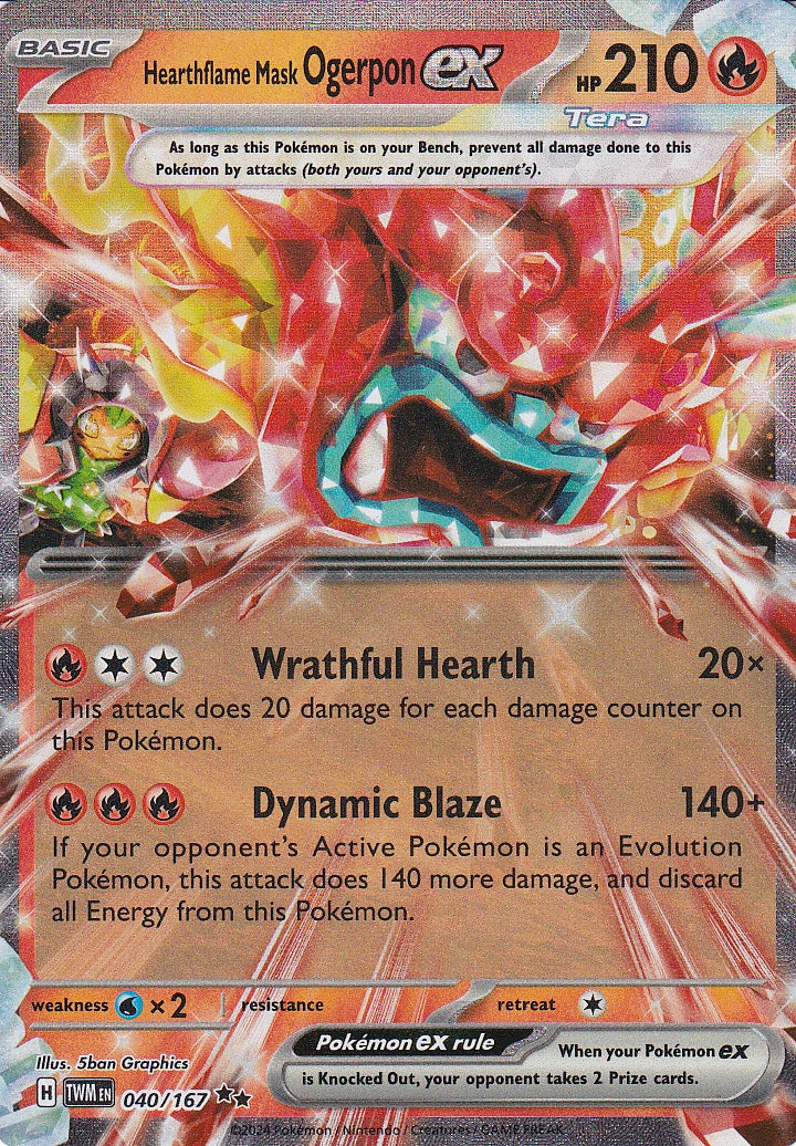 Scarlet & Violet Twilight Masquerade 040/167 Hearthflame Mask Ogerpon ex