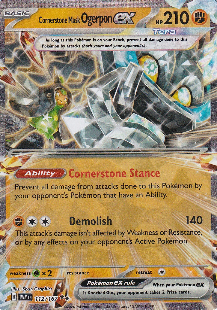 Scarlet & Violet Twilight Masquerade 112/167 Cornerstone Mask Ogerpon ex