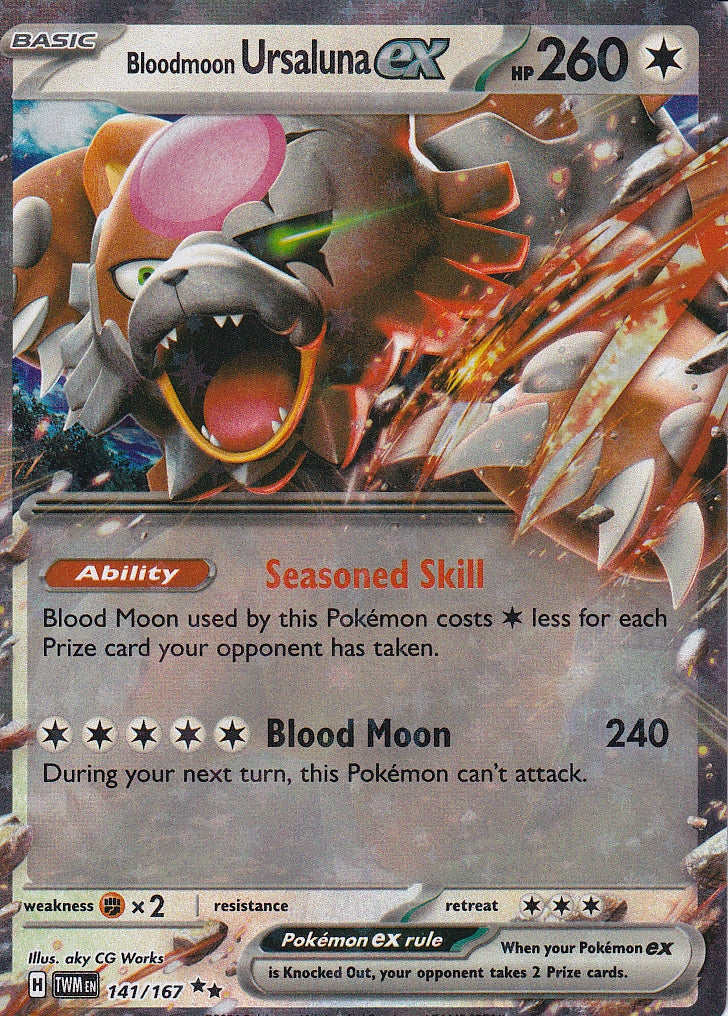 Scarlet & Violet Twilight Masquerade 141/167 Bloodmoon Ursaluna ex