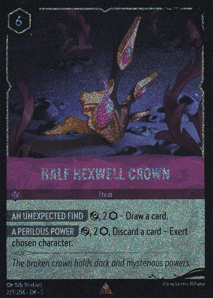 Disney Lorcana Ursula's Return 223/204 Half Hexwell Crown Foil