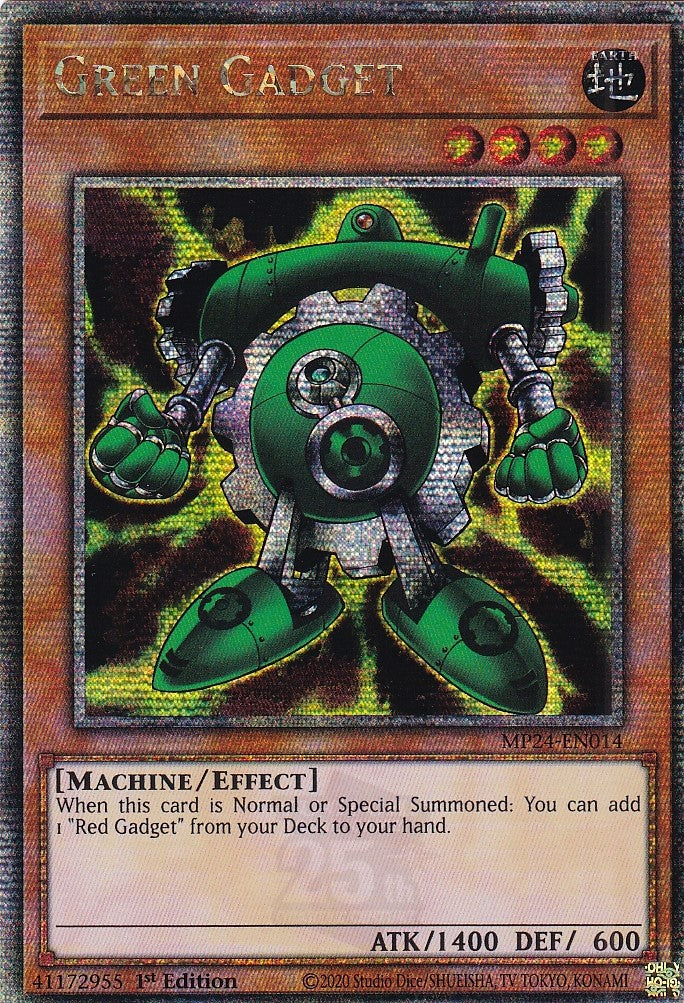 25th Anniversary Dueling Mirrors Tin MP24-EN014 Green Gadget Quarter Century Secret Rare 1st Edition