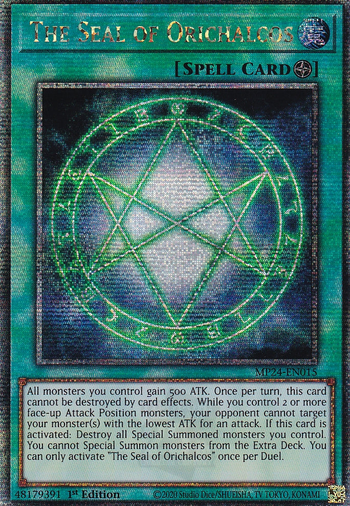 25th Anniversary Dueling Mirrors Tin MP24-EN015 The Seal of Orichalcos Quarter Century Secret Rare 1st Edition