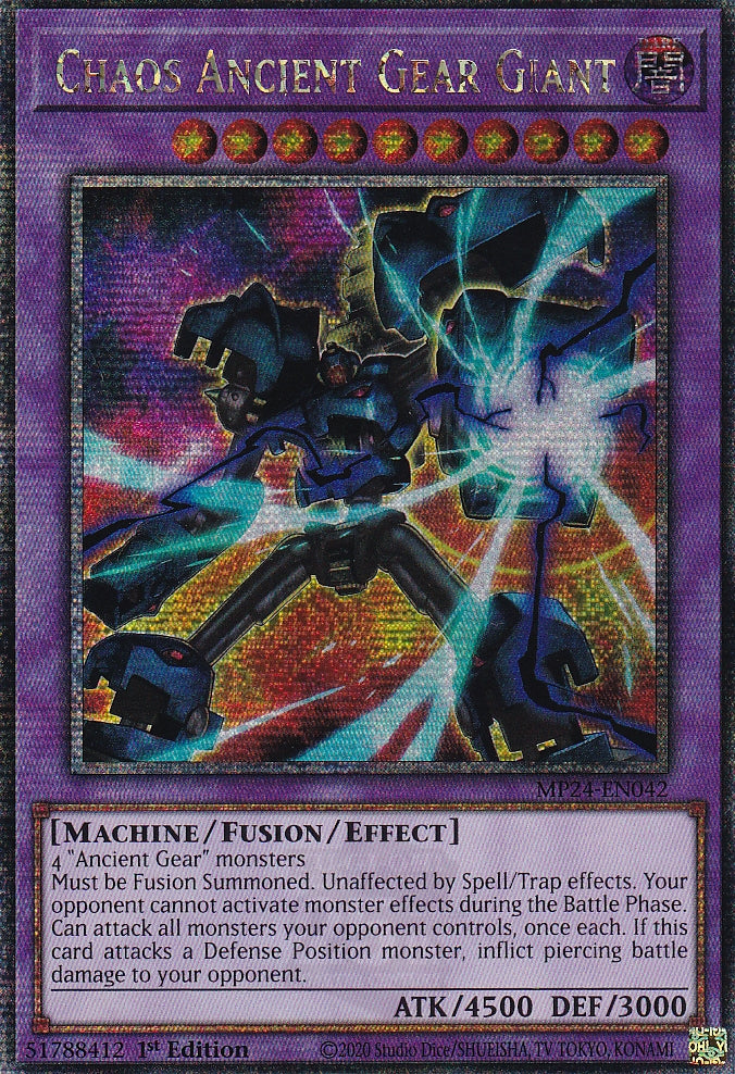 25th Anniversary Dueling Mirrors Tin MP24-EN042 Chaos Ancient Gear Giant Quarter Century Secret Rare 1st Edition