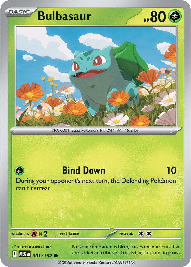 Mega Evolution 001/132 Bulbasaur Reverse Holo