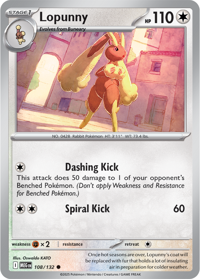 Mega Evolution 108/132 Lopunny Reverse Holo