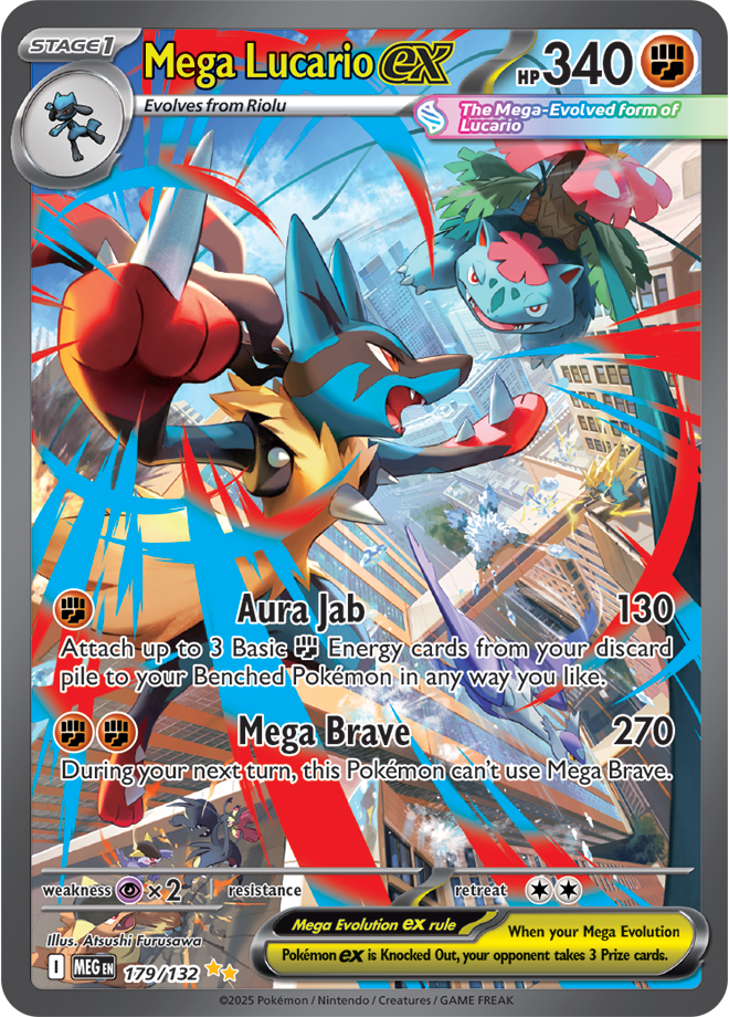 Mega Evolution 179/132 Mega Lucario ex