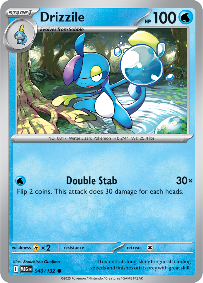 Mega Evolution 040/132 Drizzile Reverse Holo