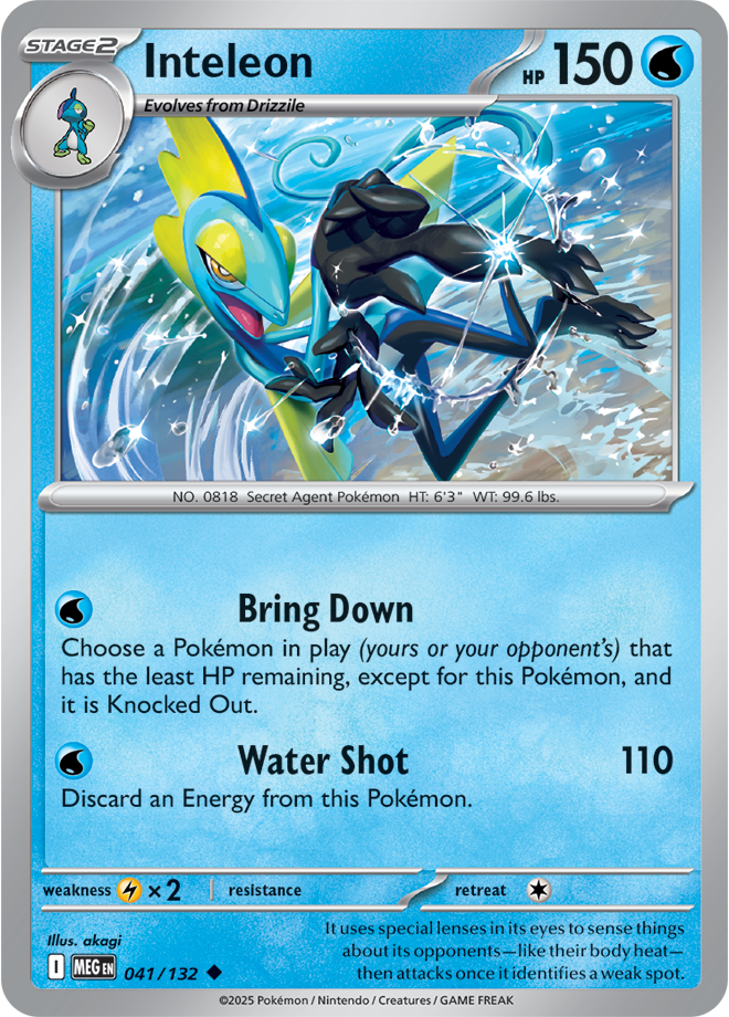 Mega Evolution 041/132 Inteleon Reverse Holo