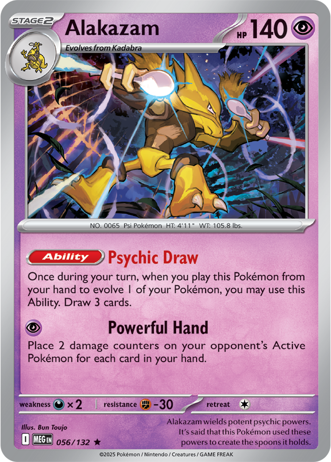 Mega Evolution 056/132 Alakazam Holo