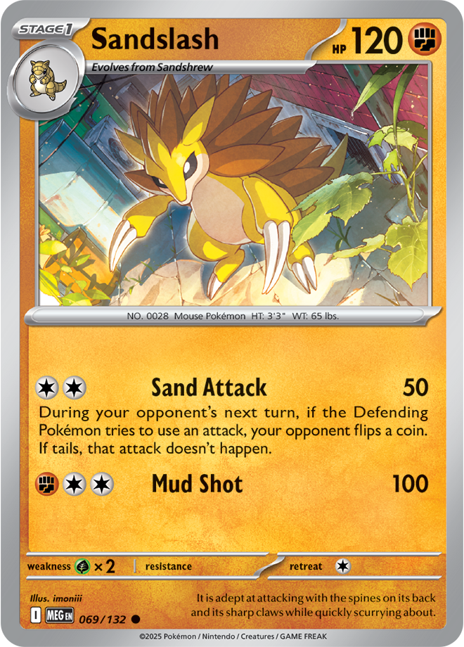 Mega Evolution 069/132 Sandslash Reverse Holo
