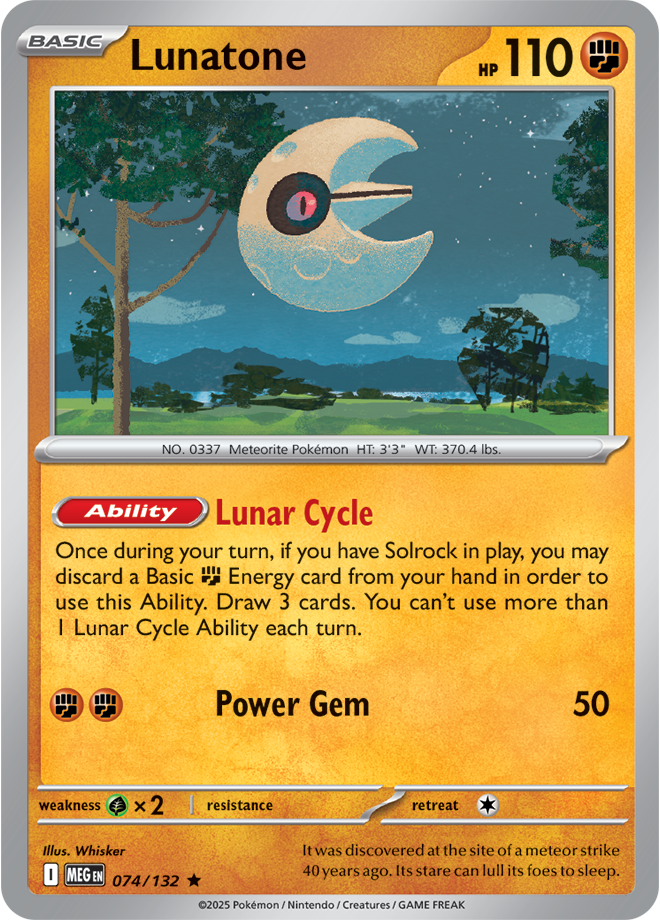 Mega Evolution 074/132 Lunatone Holo