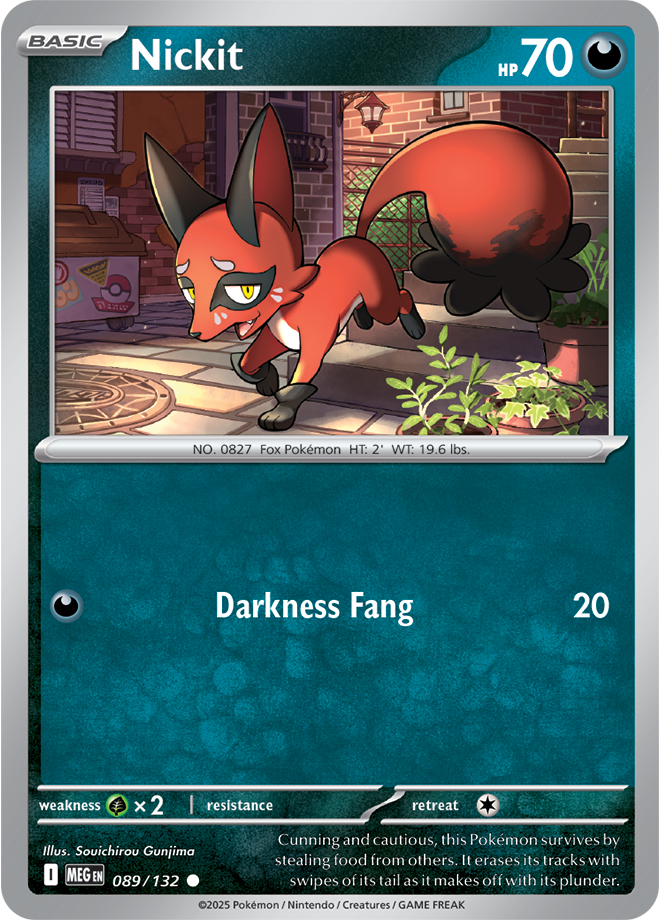 Mega Evolution 089/132 Nickit Reverse Holo