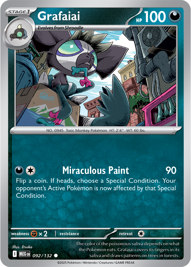 Mega Evolution 092/132 Grafaiai Reverse Holo