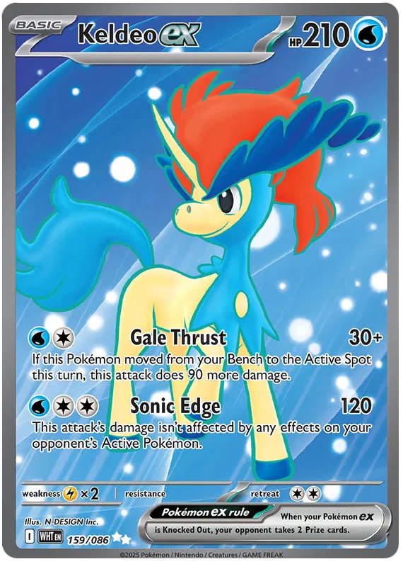 Scarlet & Violet White Flare 159/086 Keldeo ex Full Art