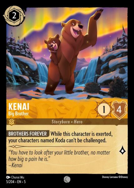Disney Lorcana Shimmering Skies 005/204 Kenai - Big Brother Foil