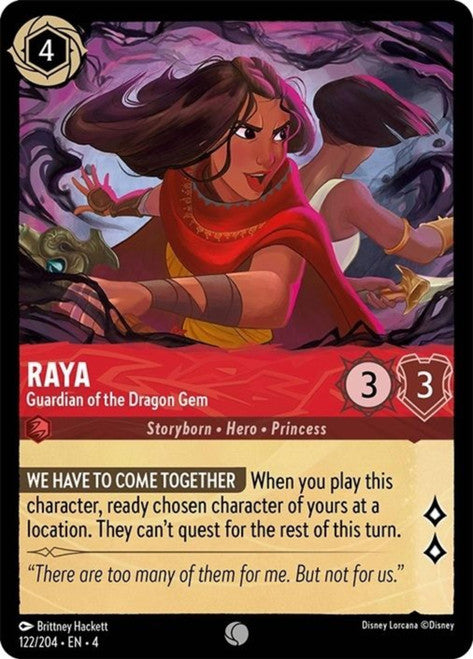 Disney Lorcana Ursula's Return 122/204 Raya - Guardian of the Dragon Gem