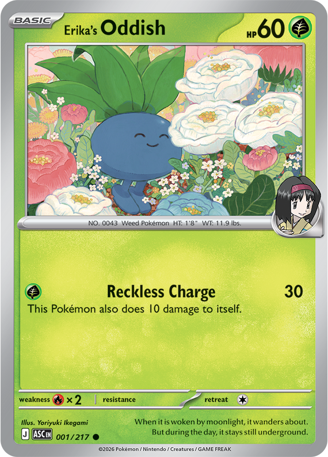 Mega Evolution - Ascended Heroes 001/217 Erika’s Oddish Reverse Holo