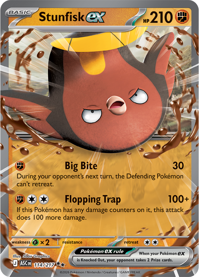 Mega Evolution - Ascended Heroes 114/217 Stunfisk ex