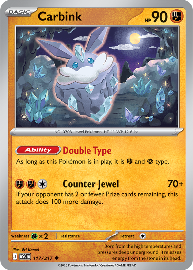 Mega Evolution - Ascended Heroes 117/217 Carbink Reverse Holo