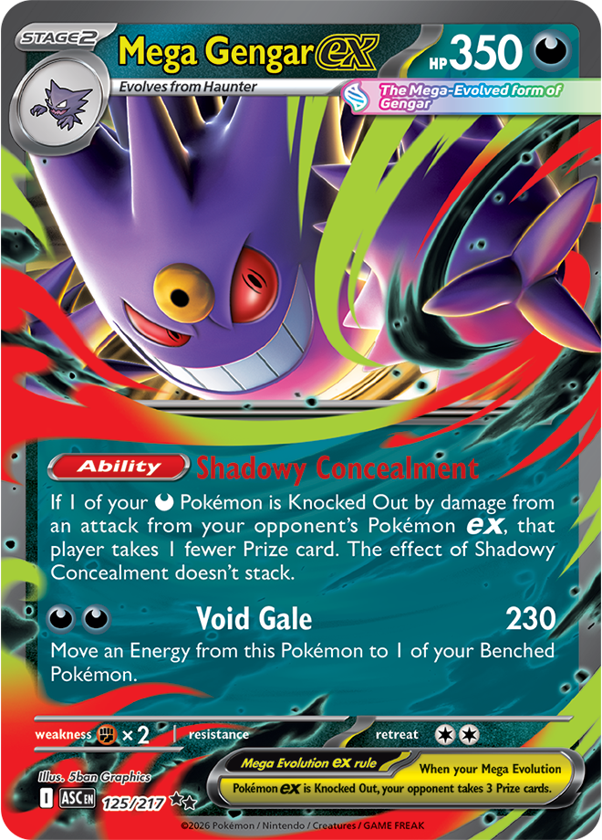 Mega Evolution - Ascended Heroes 125/217 Mega Gengar ex