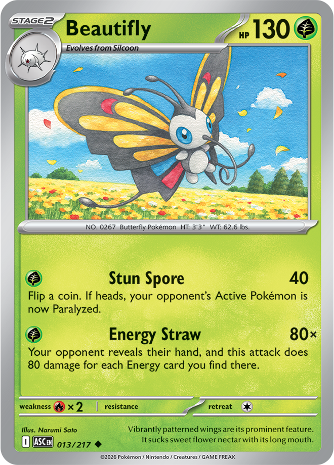 Mega Evolution - Ascended Heroes 013/217 Beautifly Reverse Holo