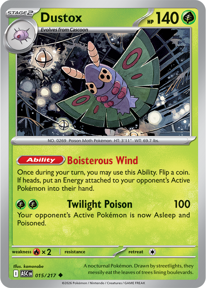 Mega Evolution - Ascended Heroes 015/217 Dustox Reverse Holo