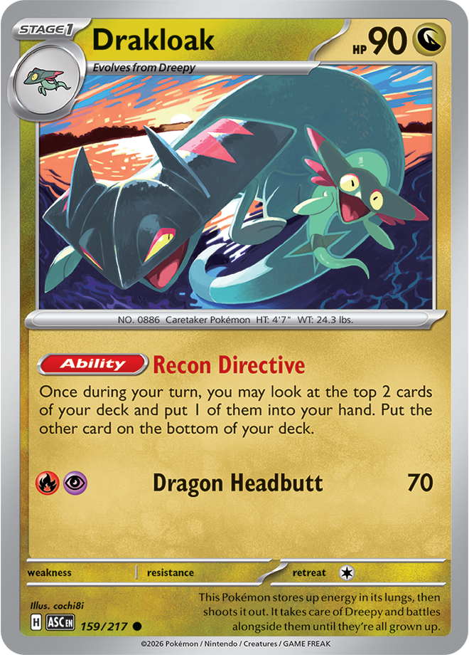 Mega Evolution - Ascended Heroes 159/217 Drakloak Reverse Holo
