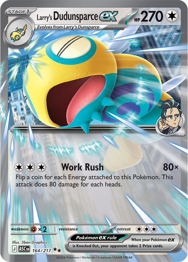 Mega Evolution - Ascended Heroes 163/217 Larry’s Dudunsparce ex