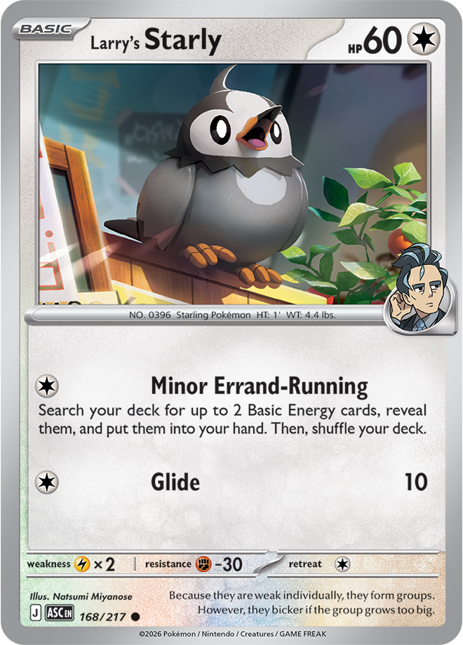 Mega Evolution - Ascended Heroes 168/217 Larry’s Starly