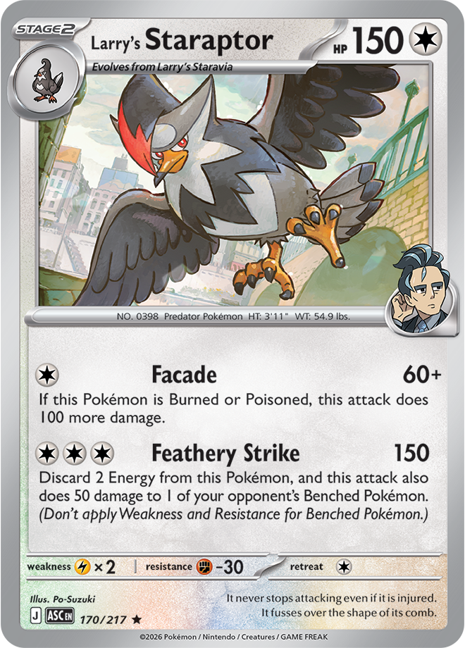 Mega Evolution - Ascended Heroes 170/217 Larry’s Staraptor Holo
