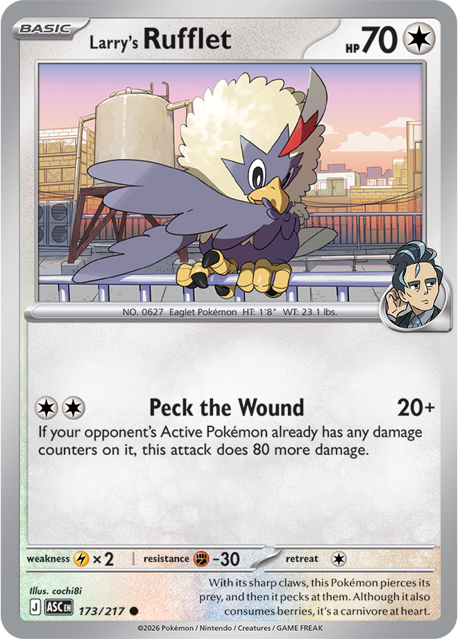 Mega Evolution - Ascended Heroes 173/217 Larry’s Rufflet Reverse Holo