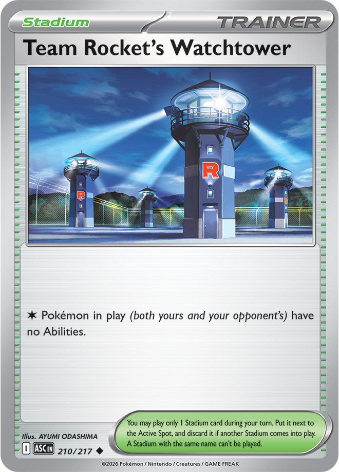Mega Evolution - Ascended Heroes 210/217 Team Rocket’s Watchtower Reverse Holo
